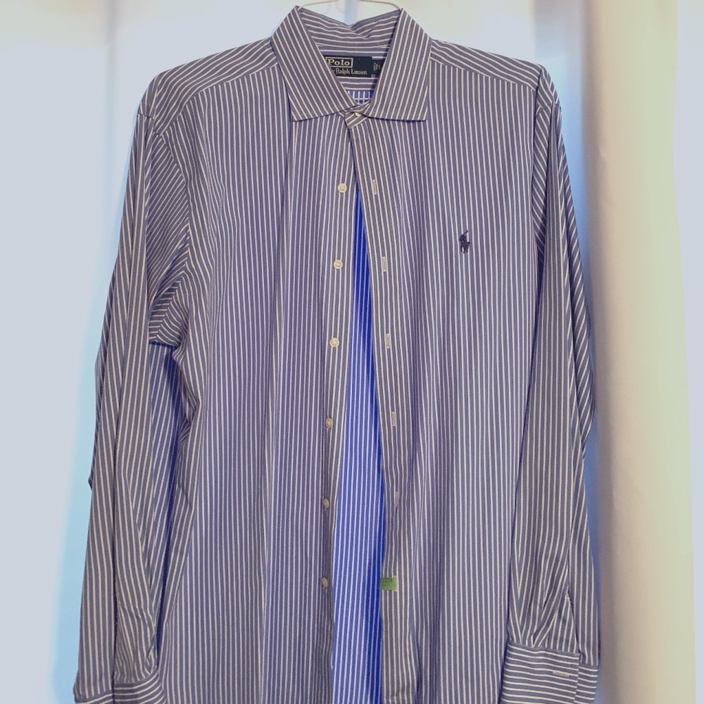 Polo by Ralph Lauren Blue and White Button up